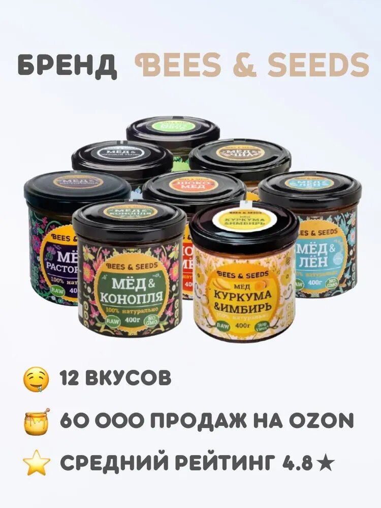 Мёд и Семена: Медовый урбеч из натурального гречишного мёда, 200 г - фотография № 6