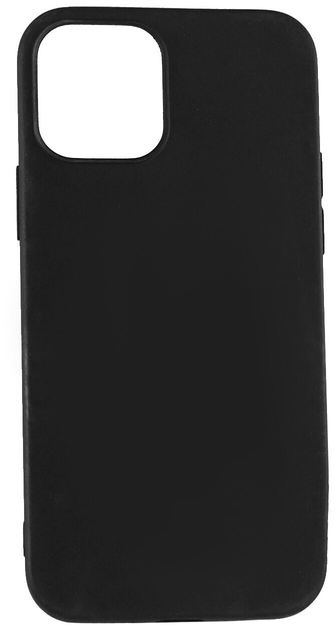 Чехол защитный TPU LuxCase для Apple iPhone 12 mini, Чёрный, 1,1 мм - фото №1