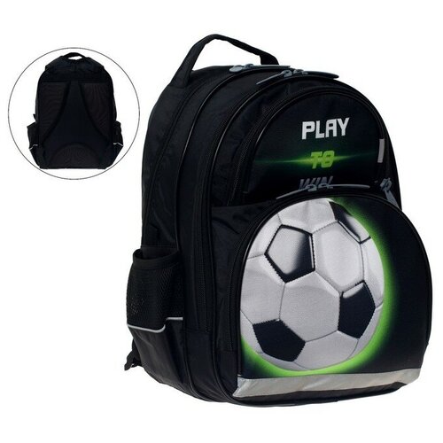 фото Рюкзак школьный, 36 х 23 х 13 см, эргономичная спинка, calligrata п "футбол"