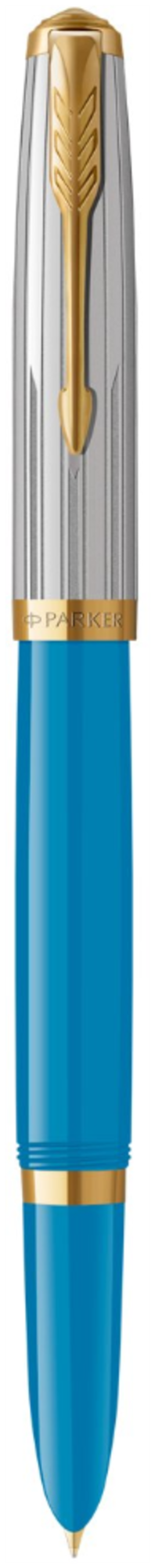 Ручка перьевая Parker 51 Premium, Turquoise / Silver GT (Перо f) 2169078