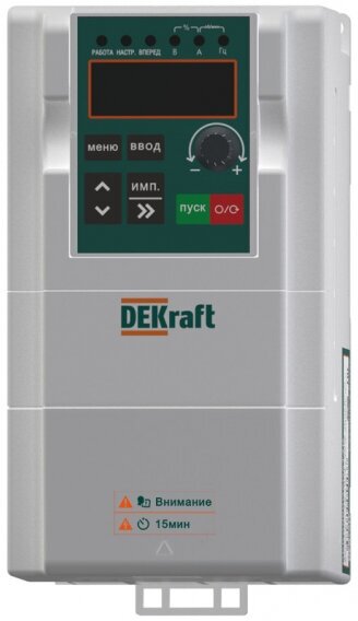 DEKraft Преобразователь частоты DEKV060-0.75кВт 3 фазы 380В с торм. модулем