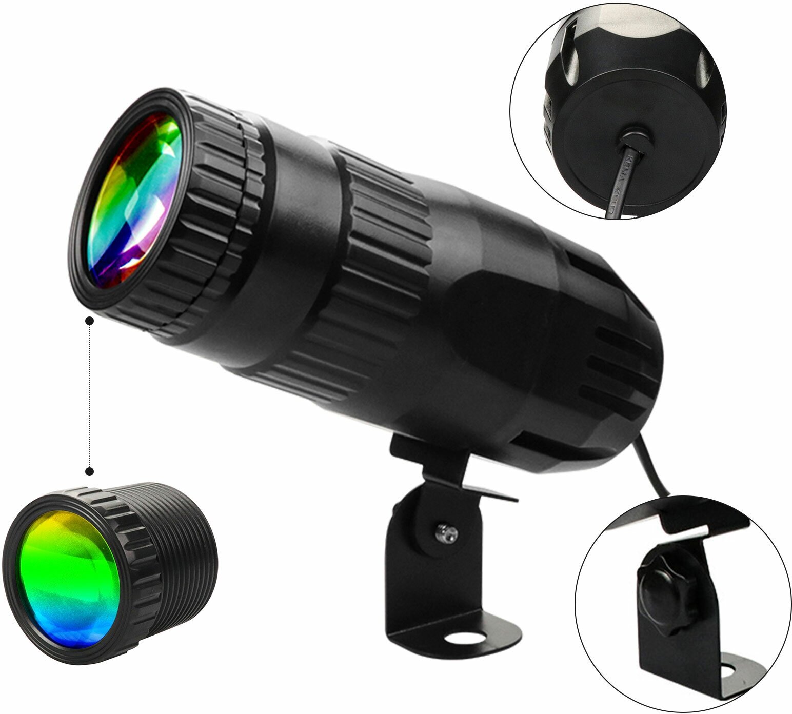Прожектор светодиодный / Подсветка зеркальных шаров LED Pinspot 15w RGBW