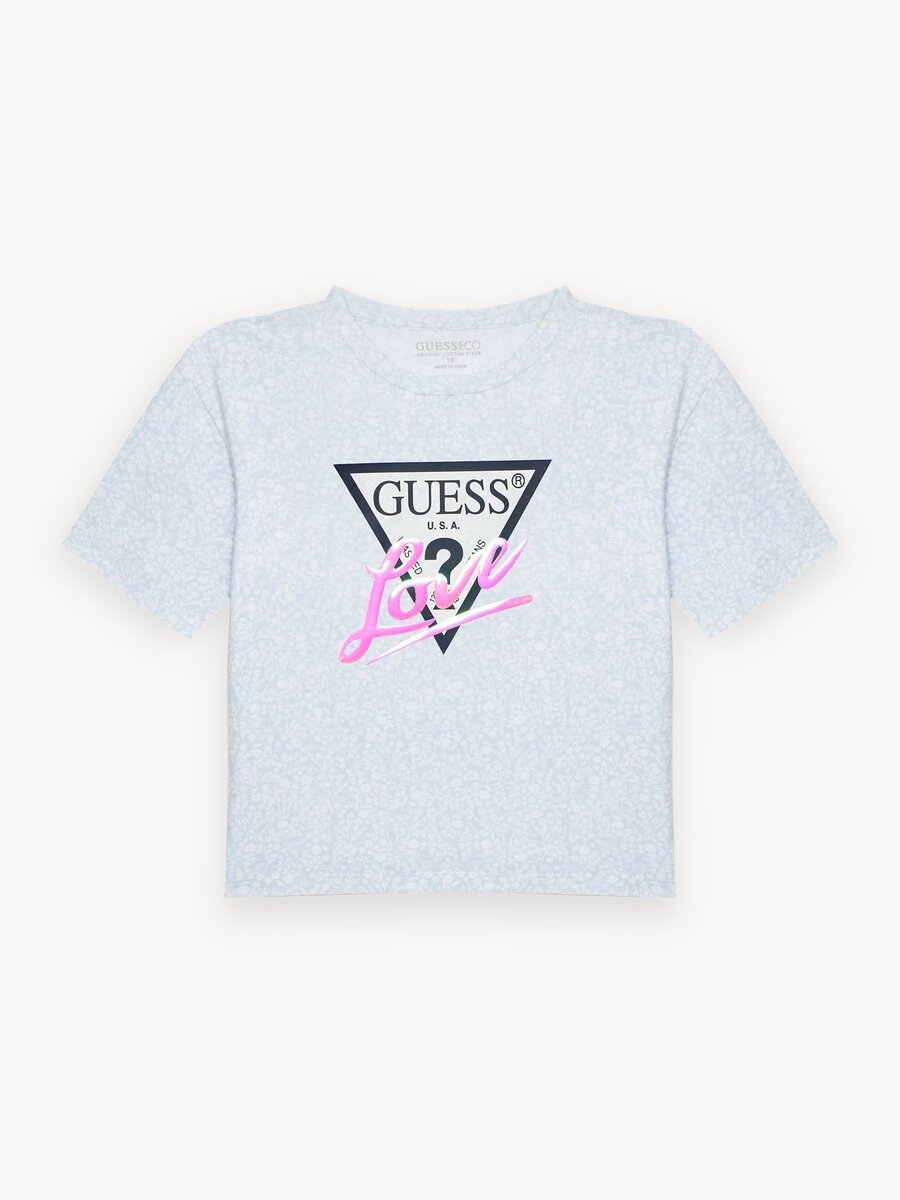 Футболка GUESS MIDI SS T-SHIRT, размер 16 лет, синий