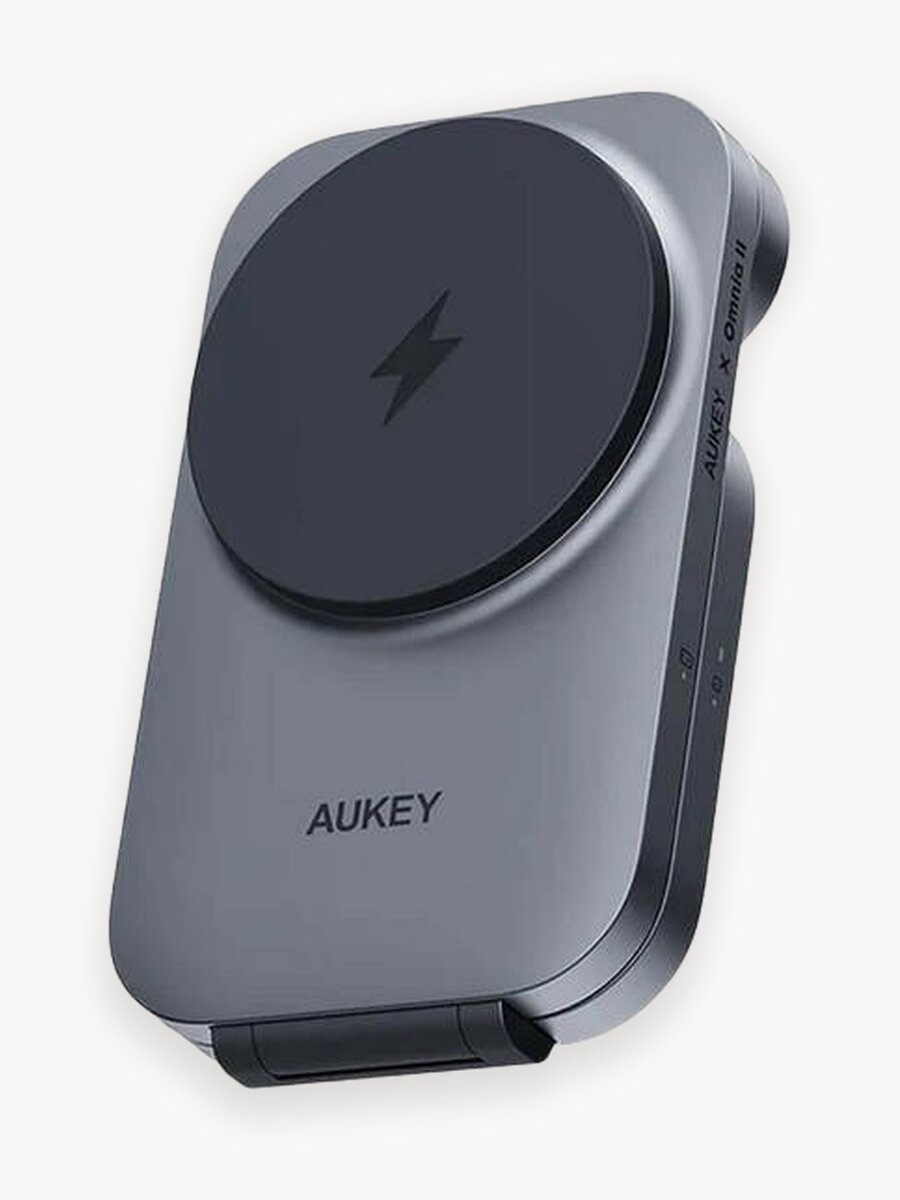 Беспроводное зарядное устройство Aukey 3 в 1 travel Qi2 25W (AMC-LC-MC312) серый
