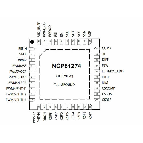 Микросхема NCP81274MNTXG Bulk new