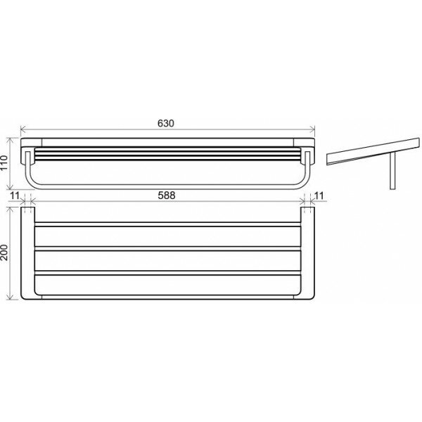 10° TD 330.00 X07P327 Полотенцедержатель 63 см Ravak - фото №6
