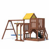 Фото #7 Деревянная детская игровая площадка CustWood Junior Color JC5 - безопасный и комфортный игровой спортивный комплекс / домик / площадка для дачи