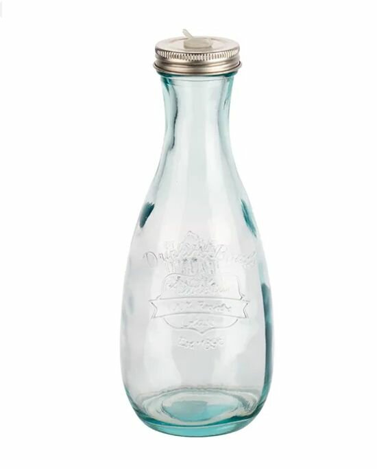 Бутылка стеклянная с крышкой 0,57л без трубочки