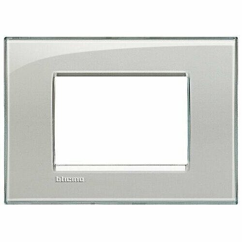 Рамка 3 модуля BTicino LIVING LIGHT, горизонтальная, серое небо, LNA4803KG