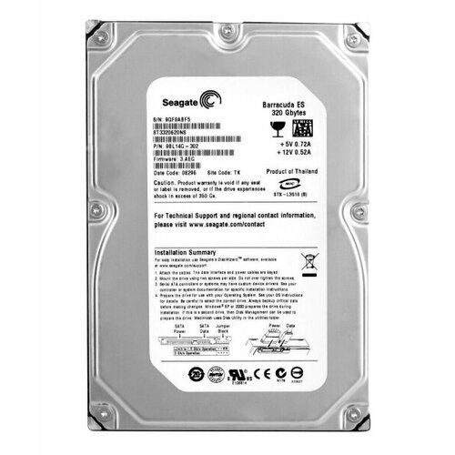 Жесткий диск Seagate 9BL14G 320Gb SATAII 3,5 HDD