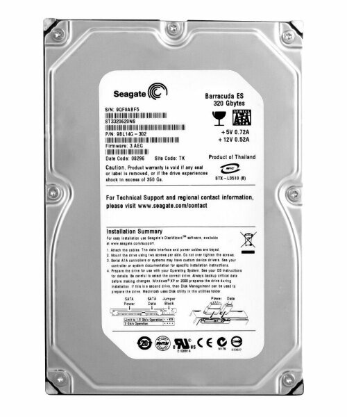 Жесткий диск Seagate ST3320620NS 320Gb SATAII 3,5" HDD