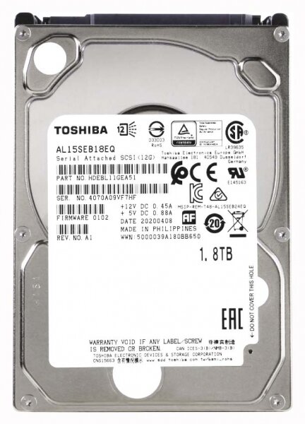Жесткий диск Toshiba HDEBL11GEA51 1,8Tb 10000 SAS 2,5" HDD