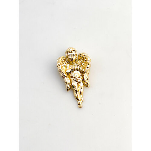 Подвеска Кристалл Мечты Ангел, желтое золото, 585 проба, бриллиант, размер 2.6 см.