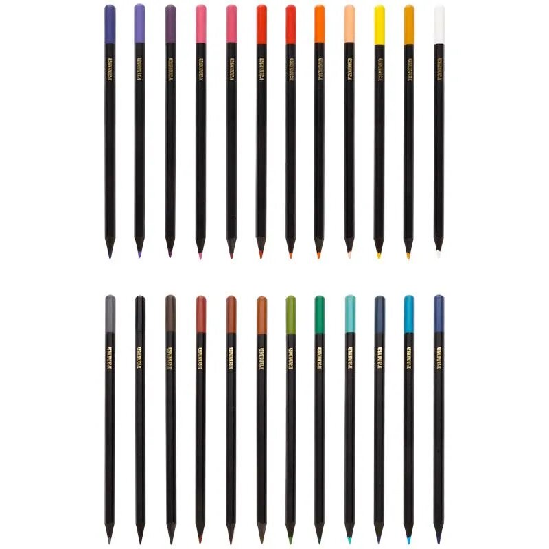 Цветные карандаши для школы 24 цвета, шестигранные / Набор цветных карандашей для рисования школьный Гамма "Мультики"