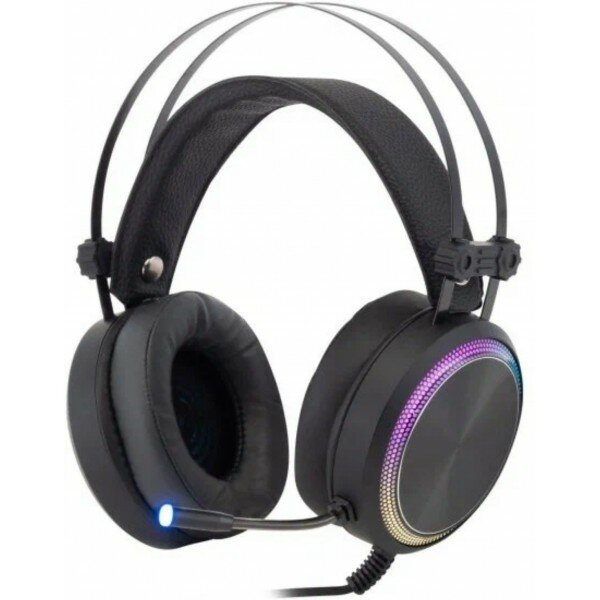 Гарнитура Oklick HS-L810G чёрный, проводная, USB, подсветка