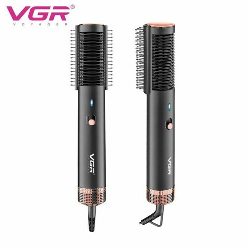 Фен-щетка для волос, выпрямитель V-490 фен щетка для волос с вращающейся насадкой vgr v 498