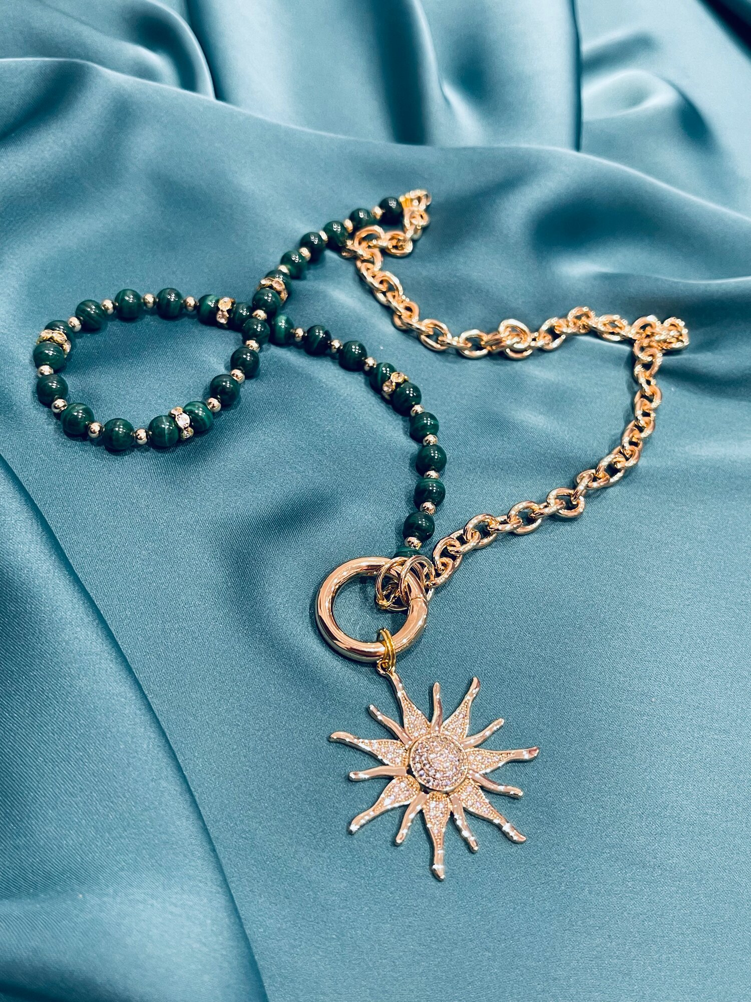 Колье Jewellery by Marina Orlova, малахит