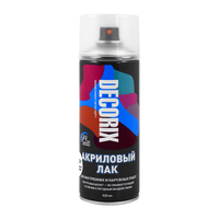 Высококачественный акриловый лак DECORIX предназначен для создания защитно-декоративного покрытия при бытовом применении, декоративно-оформительских работах, строительстве и  ...