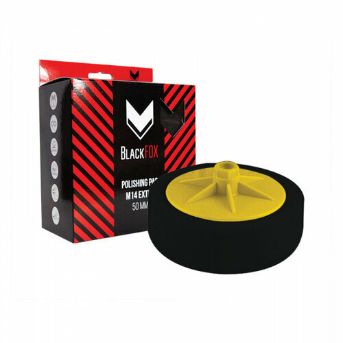 12370 BlackFox Полировальник поролоновый, резьба М14, 150 х 50 мм, мягкий, черный