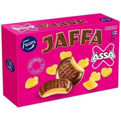Печенье в шоколаде Fazer Jaffa Assa c мармеладной начинкой 300 г (из Финляндии)