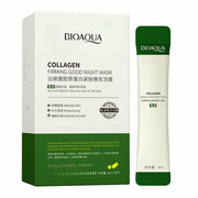 BioAqua Восстанавливающая ночная маска для лица с коллагеном, Collagen Firming Sleeping Mask, 20 саше по 4 мл
