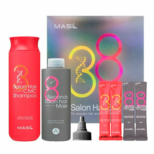 питательная экспресс маска для волос masil 8 seconds salon hair mask 350 мл MASIL Набор для ухода за волосами 38 Salon Hair Set