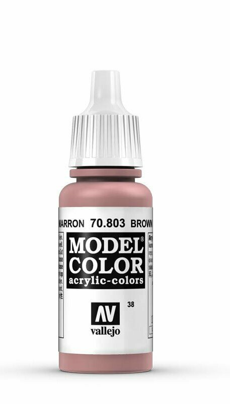 Краска 70803 Vallejo Серии Model Color Brown Rose (Коричневая Роза) 17ml