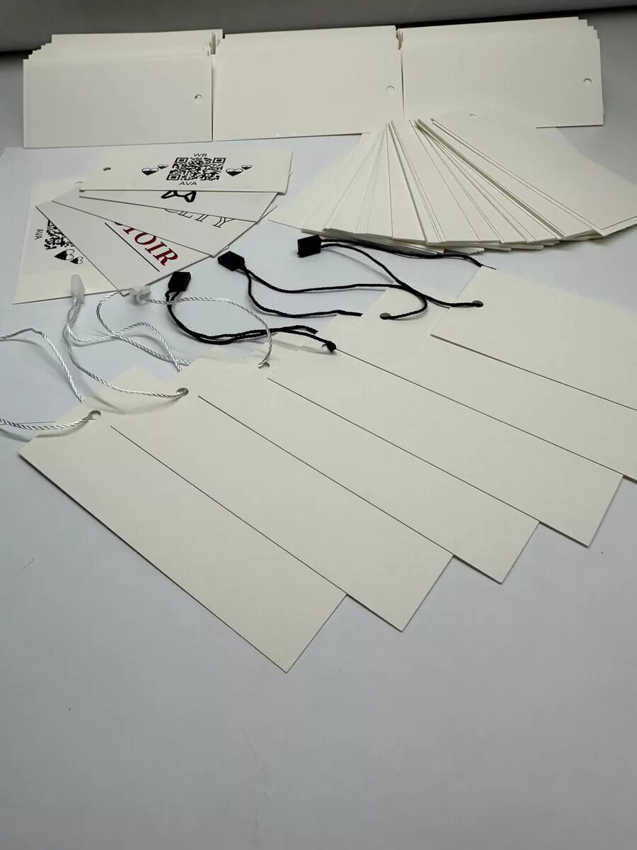 Биркодержатели веревочные 1000 штук черный — фото 1