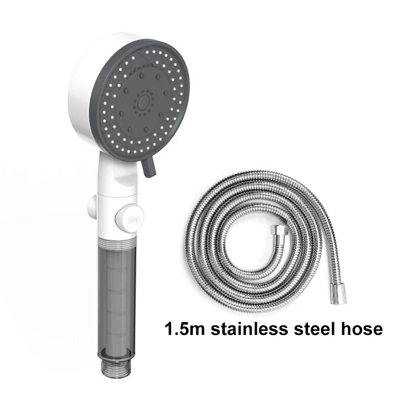 DOCO LAB Портативная душевая лейка 8 режимов White Hose Set