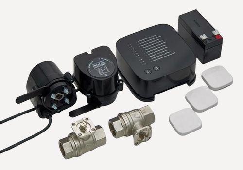 Изображение товара Профессиональный Проводной комплект от протечек с 2мя кранами 1/2" (ДУ15) Bonomi (RuB) ELP-KIT-2-BN15