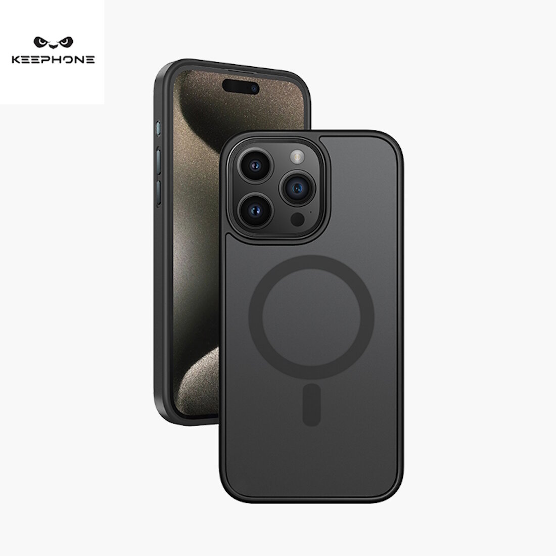 Премиум чехол Keephone Mago Pro Matte MagSafe для iPhone 14 Pro, чёрный