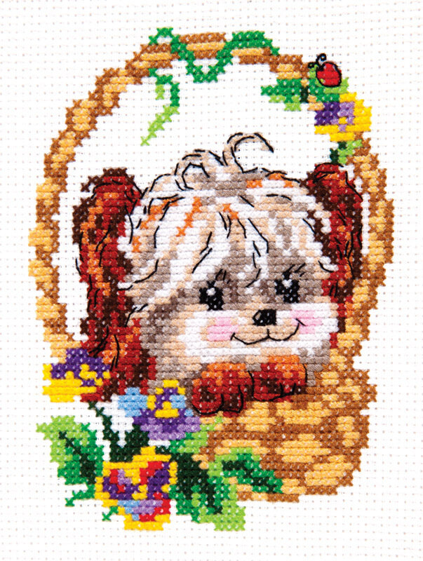 18-42 "Просто прелесть". Набор для вышивания крестом Чудесная игла 9 х 12 см.