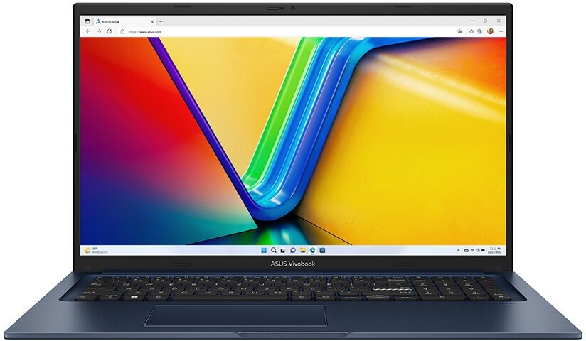 ASUS X1704ZA-AU096 17.3"(1920x1080 (матовый) IPS)/Intel Core i5 1235U(1.3Ghz)/16384Mb/512PCISSDGb/noDVD/BT/WiFi/Quiet Blue/DOS 90NB10F2-M003U0