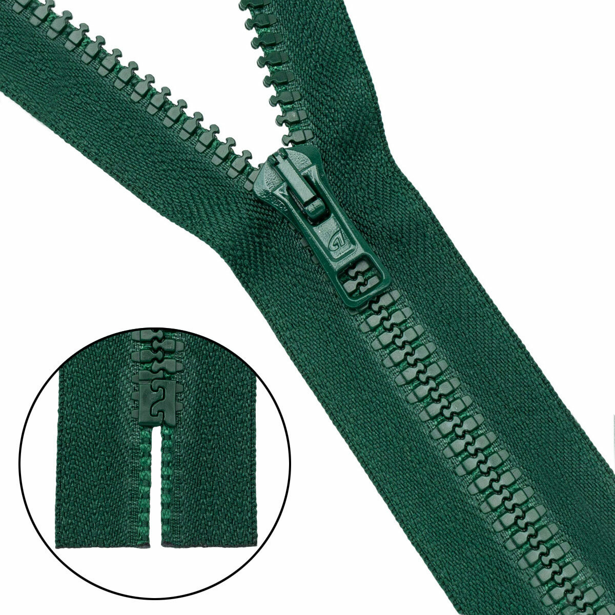 Молния неразъемная 18 см тракторная, 10 шт, Тип 6(2075) ARTA (054 тёмно-зеленый)