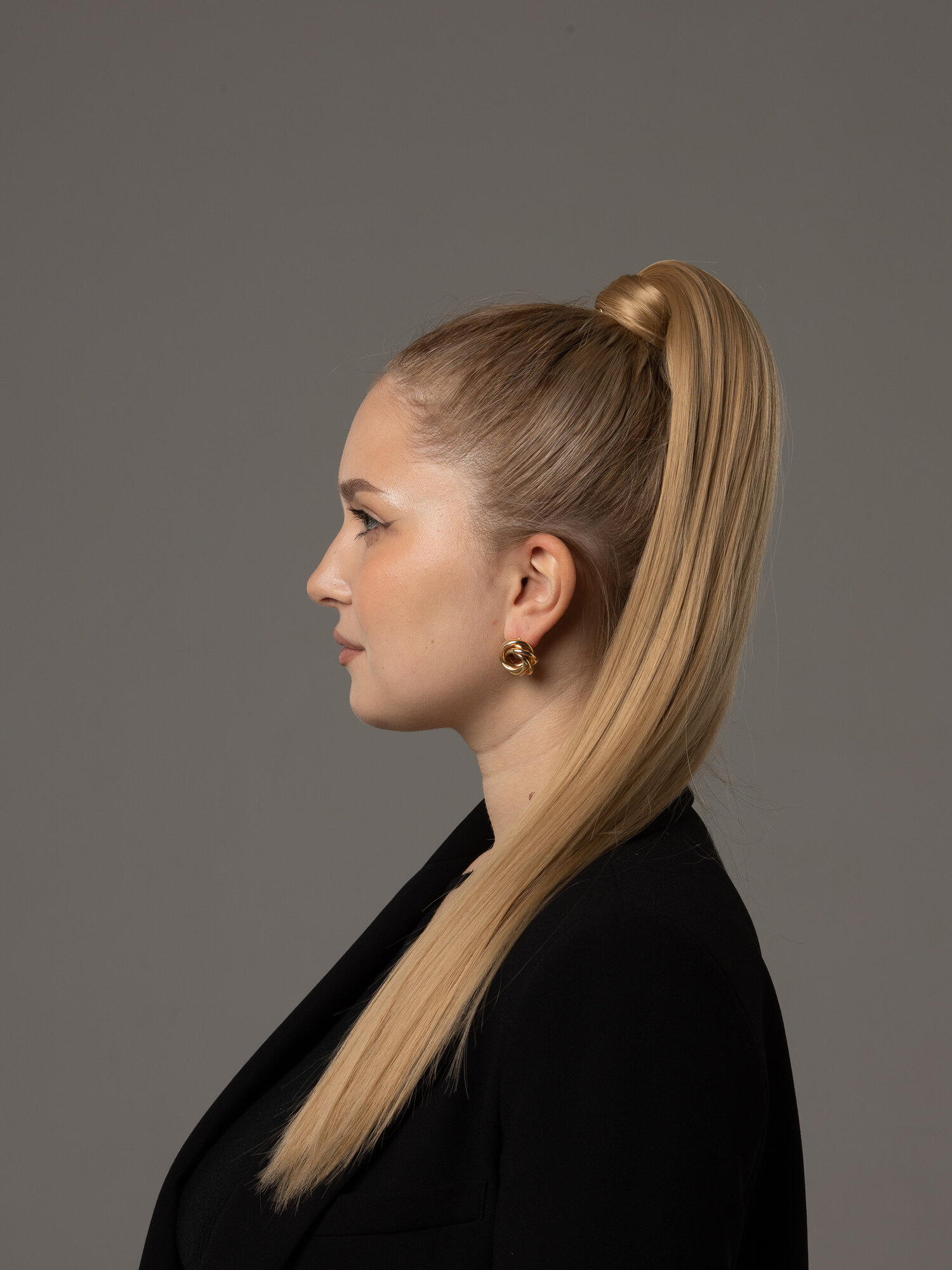 Хвост на ленте 50 см пшеничный цвет — искусственные накладные волосы, шиньон для причёсок, натуральный оттенок — фото 1