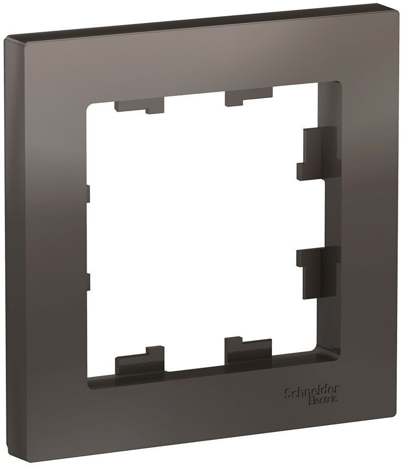 Рамка Systeme Electric "AtlasDesign" ATN000601, цвет мокко, встраиваемая, одинарная