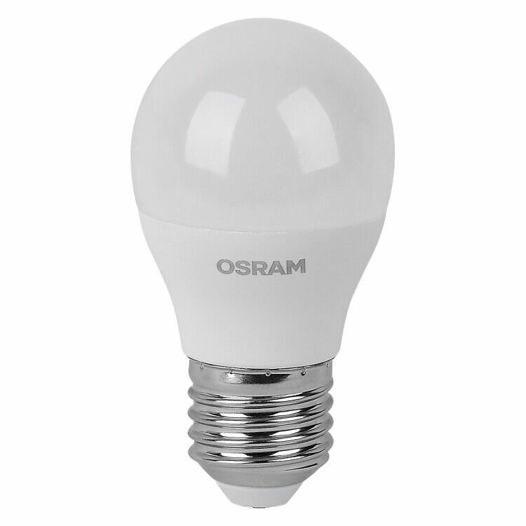 Лампа светодиод. (LED) Шар Е27 7Вт 6500К 600лм 230В матов. OSRAM