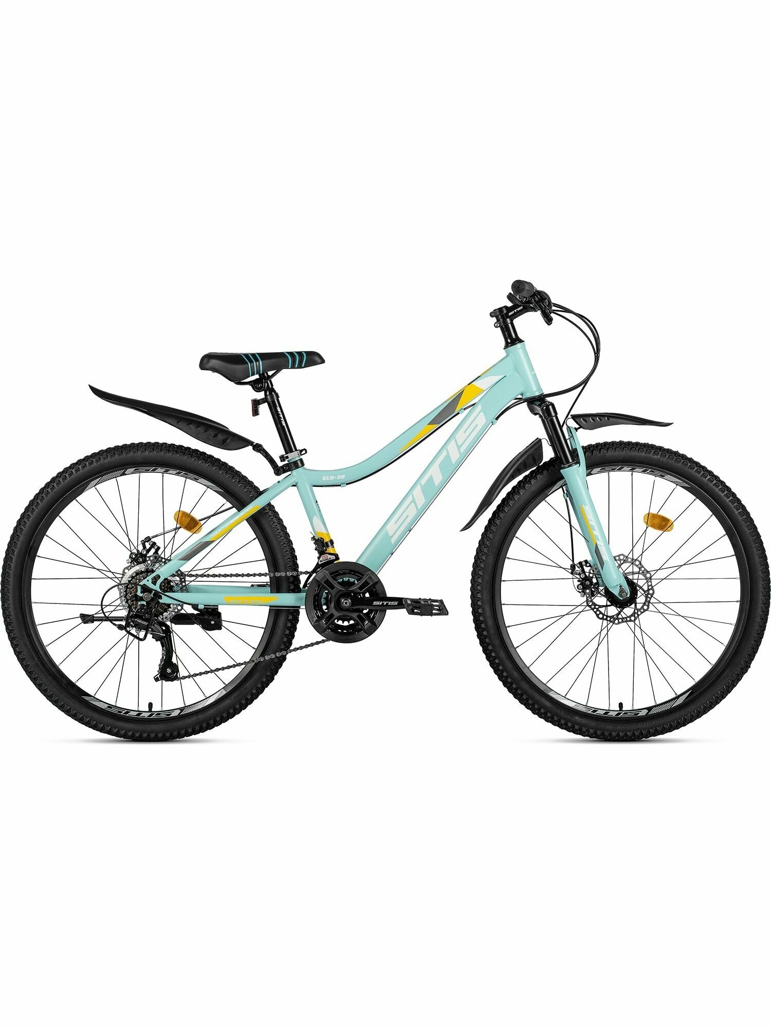 Велосипед горный SITIS SLD 26" (2025) Sky Blue для девушек на рост 145-160 см, стальная рама 13,5", механические тормоза