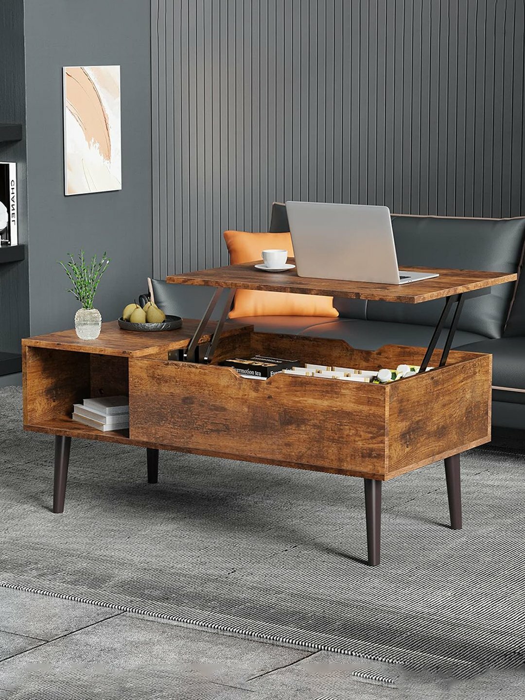 Комнатный журнальный стол, кофейный, минималистичный, обеденный журнальный столик