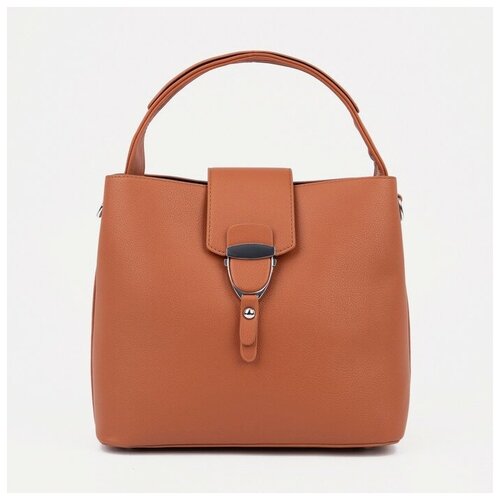 фото Тоут, отдел на молнии, наружный карман, регулируемый ремень, цвет рыжий noname