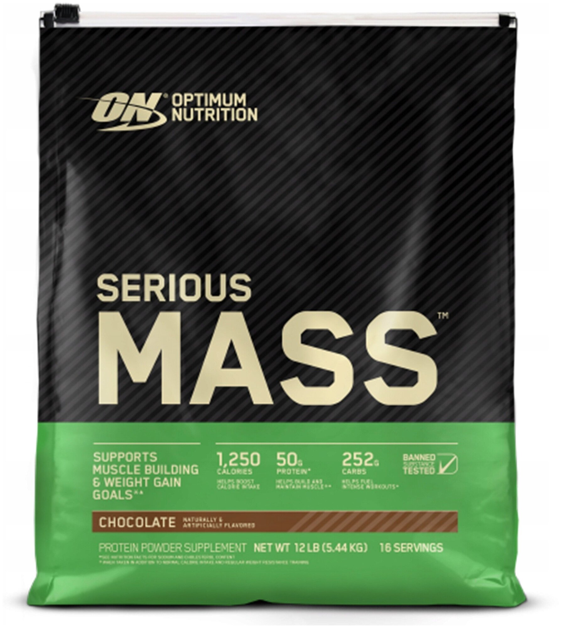 Гейнер OPTIMUM NUTRITION Serious Mass 5455 г, Шоколад