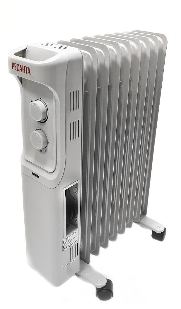 Масляный радиатор ОМ-9А (2 кВт) Ресанта - фотография № 7
