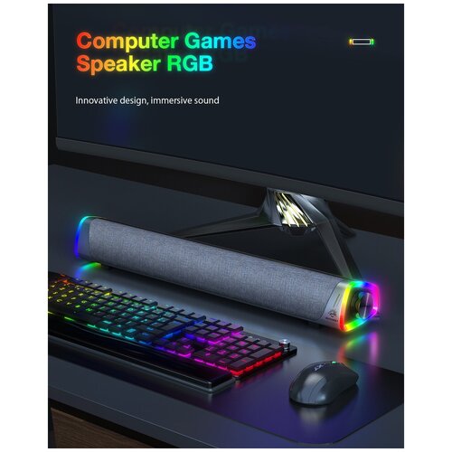 Компьютерный динамик BlitzWolf BW-GS2 Computer Games Speaker RGB Grey