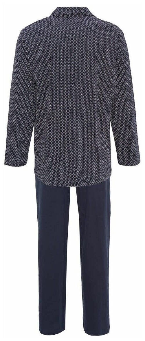 Мужская пижама из хлопкового трикотажа, синий, M - фотография № 2