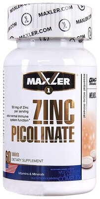 MAXLER Zinc Picolinate таб., 50 мг, 50 г, 60 шт.