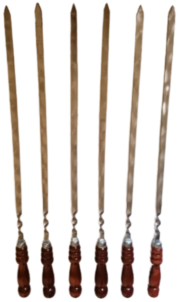 Шампура Подарочный набор шампуров для шашлыка 6шт. в чехле / комплект шампуров/ Шампуры с деревянной рукоятью. - фотография № 4