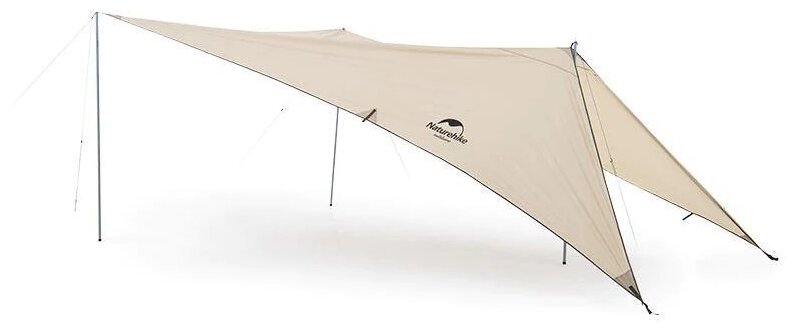 Тент Naturehike Car Rear Canopy NH21TM001, 590*340 см для кемпинга песочный (с тремя стойками), 6927595777831