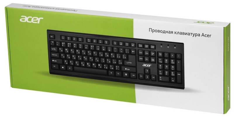 Клавиатура Acer OKW120 черный USB Multimedia