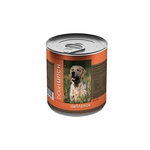 Dog Lunch консервы (в желе) для собак Цыпленок, 750 г x 12 шт