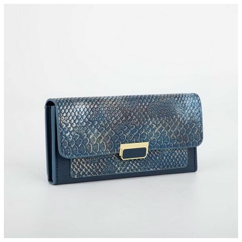 фото Кошелёк на кнопке, цвет синий